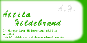 attila hildebrand business card